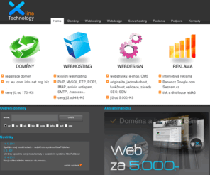 xline.cz: Xline Technology - webhosting domeny webdesign serverhosting reklama
Webhosting pro vaše internetové stránky. Webdesign pro profesionální vzhled vašich webových stránek. Registrace domén a serverhosting. Internetová reklama.