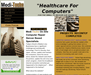 meditechs.com: Meditechs Denver computer support business computer tech support business computers
Meditechs Denver computer services technical PC support of networks on site support available to work on your business and home.