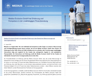 medius-erfahrung.de: Medius Exclusive GmbH hat Erfahrung und Kompetenz in der unabhängigen Finanzberatung
Medius Exclusive GmbH hat Erfahrung als Finanzdienstleister.