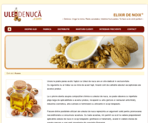 uleidenuca.com: Afla totul despre uleiul de nuca - UleiDeNuca.com
Informatii complete despre beneficiile uleiului de nuca. Delicios. Unge la inima. Reda sanatatea. Intretine frumusetea. Te face sa te simti perfect.