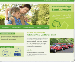 landdienste.com: Ambulante Pflege Landdienste GmbH aus dem Kreis Oldenburg. Leistungsangebot
Ambulante Pflege Landdienste GmbH - Beratung, Betreuung, Pflege... Wir sind immer für Sie da in Niedersachsen im Kreis Oldenburg.