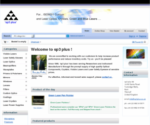 sp3plus.co.uk: Laser Optics and lasers for OEMs universities research laboratories
sp3plus supply laser optics and lasers to a range of high profile clients