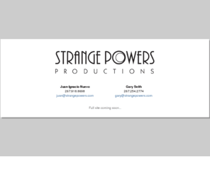 strangepowers.com: Strange Powers
Strange Powers Productions