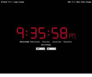 tubealarm.org: Online Alarm Clock
Online Alarm Clock - Free internet alarm clock displaying your computer time.