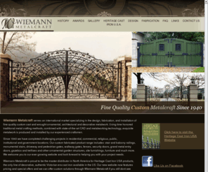 wiemanniron.com: Wiemann Metalcraft - Fine Quality Custom Ornamenta
Wiemann Metalcraft - Fine Quality Custom Ornamental Metalwork