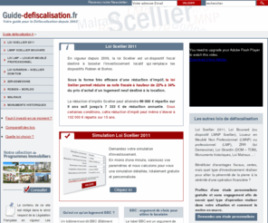 guide-defiscalisation.fr: Guide sur les Lois de défiscalisation : Loi Scellier 2011, Borloo/Robien, LMNP, Borloo...
La Defiscalisation immobilière sur Guide-defiscalisation.fr, le site de référence pour votre investissement locatif. Informations Loi Scellier 2011, loi Borloo – Robien, nouveau statut LMNP, Girardin, loi Malraux ...   : retrouvez les dernieres actualites en matiere de fiscalite immobiliere.