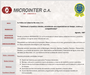 microinter.com: Microinter, C.A.
Empresa especializada en Instrumentación y Control Automático.