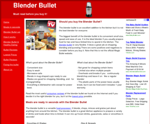 blenderbullet.com: Blender Bullet: should you buy it?
Are the infomercial claims true? Must read before you buy it. Lowest prices, discounts and coupons.