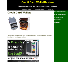 creditcardwalletreview.com: Credit Card Wallet - Credit Card Wallets
This page is a review of a credit card wallet.