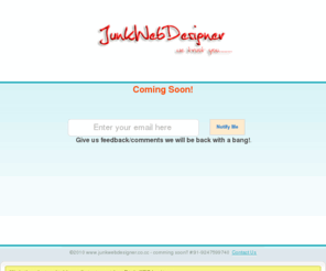 vfiinfotech.com: www.junkwebdesigner.co.cc - Comming Soon !!
www.junkwebdesigner.co.cc - comming soon!!