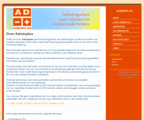 adminplus.org: Adminplus - belastingadvies voor artiesten en
	creatieve ondernemers
Adminplus - belastingadvies voor artiesten en
	creatieve ondernemers