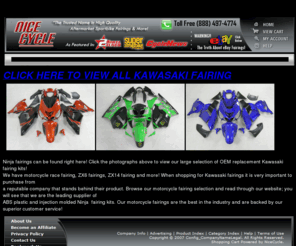 kawasaki-fairings.com: Ninja Fairing, Kawasaki Fairings, ZX6 Fairing | NiceCycle.com
We are the leading supplier of Ninja fairing. Trust us when it comes to your ZX6 fairings and ZX14 fairing needs. FREE shipping on our large selection of Kawasaki fairings!