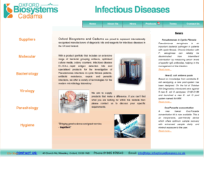 obc-infectiousdiseases.co.uk: Oxford Biosystems Cadama Infectious Diseases
Infectious diseases diagnostics kits and reagents Oxford Biosystems Cadama UK and Ireland