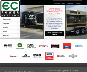 ecpower.com: E C Power
E C Power Systems is a solutions provider for all of your power needs including stand-by generators, industrial engines and temporary power. We provide sales, service, parts, rentals, and installation for power products throughout the western United States.