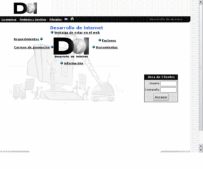 ddi.com.mx: Desarrollo de Internet
Desarrollo de Sitios de Internet a tu medida, hacemos la consultora y desarrollo de sitios de internet, diseo web y Asesorias para proyectos de Web