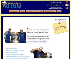 goosebros.com: Goose Bros Ice Cream Shippensburg
Goose Bros Homemade Premium Ice Cream