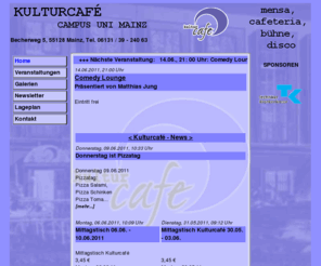 kulturcafe-mainz.de: Kulturcafé Universität Mainz
homepage des kulturcafe mainz