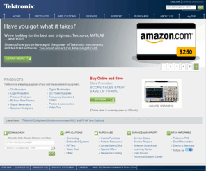 tek-online.com: Test and Measurement Equipment | Tektronix
Tektronix has over 60 years of experience designing test and measurement instrumentation. Learn about our industry-leading test and measurement equipment.