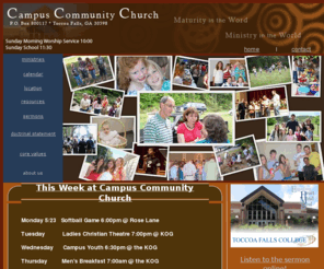 campuscommunitychurch.org: Toccoa Falls College Homepage
Toccoa Falls College is a private Christian college in Northeast Georgia