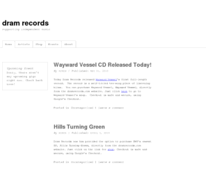 dramrecords.com: dram records | supporting independent music
supporting independent music