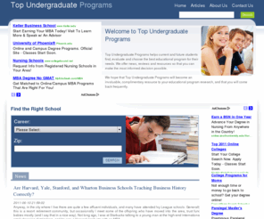 topundergraduateprograms.com: Find the Right Top Undergraduate Programs | TopUndergraduatePrograms.com
<br/> <h3> Welcome to Top Undergraduate Programs</h3> <br/> <br/> Top Undergraduate Programs helps current and future students find, evaluate and choose the best educational program for their needs. Find out more at TopUndergraduatePrograms.com.