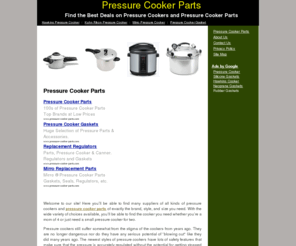 pressure-cooker-parts.com: Pressure Cooker Parts
Your source for Pressure Cookers & Pressure Cooker Parts