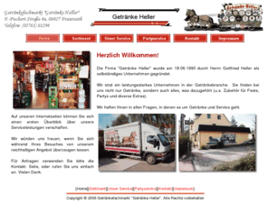 getraenke-heller.com: Startseite - Getränkefachmarkt Heller
Vorstellung des Getränkefachmarktes Heller in 08427 Fraureuth - Startseite