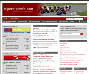 superbikeinfo.com: Superbikes News 2009 | World Superbikes | British Superbikes | AMA Superbikes
All the latest news on the 2008 superbikes calendar, including the World Championship, British Championship and AMA Championship Superbikes.