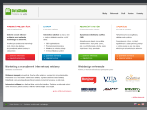 datastudio.sk: Reklama na internete, webdesign | DataStudio
Reklama na internete. Webdesign. Marketing a manažment internetovej reklamy, reklamné kampane a internetové aplikácie