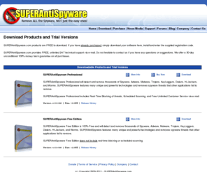 getsuperantispyware.com: SUPERAntiSpyware.com - Downloads
SUPERAntiSpyware. Free Malware Remover. Remove Malware, Remove Spyware, Rootkits, Spyware, Adware, Worms, Parasites