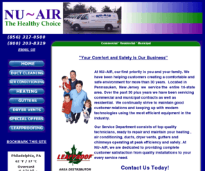 nuairthehealthychoice.com: NU~AIR - THE HEALTHY CHOICE
gutters, duct work, heating and air conditioning, vents, dryer, damp odor