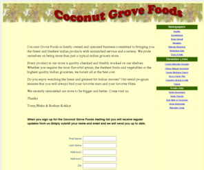 coconutgrovefood.com: Coconut Grove Foods - Home
