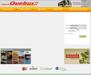quebus.com.ar: Expreso Quebus - Transporte de Pasajeros
Que Bus empresa lider en transporte de pasajeros