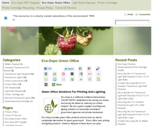 eco-depo.com: Eco-Depo
Eco-depo green office green government. Eco-Depo is a California certified small business dedicated to the saving you money and saving the planet by reducing...