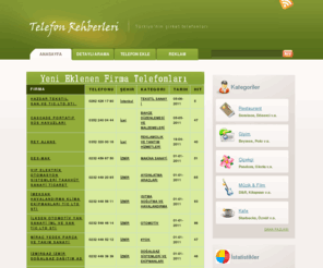 firmasi.net: Türkiye'nin En Geniş Rehber Sitesi- 250.000 firma burada!
şirketlerin telefon numaraları ve adresleri  // Şirketlerin telefon numaraları ve adresleri