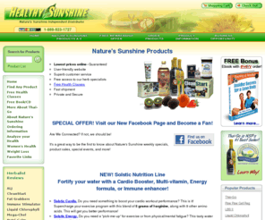 healthy-sunshine.com: Nature's Sunshine Products by Healthy Sunshine, Inc:  Buy Natures Sunshine at Wholesale Prices
We are an independent distributor of Nature's Sunshine products. Buy Natures Sunshine products here at wholesale prices.