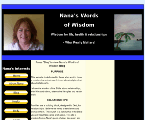 nanaswordsofwisdom.com: master
Home of Nana's Words of Wisdom