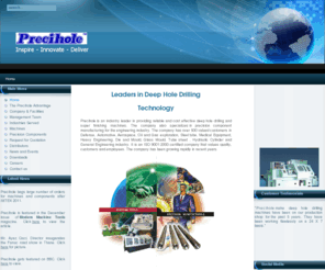 precihole.co.in: Home page
Market leaders in providing deep hole drilling technology, machine tools and precision component manufacturing services.