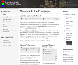 7comweb.de: Welcome to the Frontpage
Joomla! - dynamische Portal-Engine und Content-Management-System