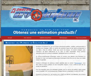 plomberieenevolution.com: Plomberie en Évolution Inc.: Accueil
Chez Plomberie en Évolution Inc., nous offrons un service de classepremière entièrement garantie qui correspond à vos choix et critères,quels que soient vos besoins.