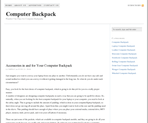 computer-backpack.com: Computer Backpack
Computer Backpack is the number one place to find notebook backpacks of every kind, including leather, wheeled and swissgear by wenger backpacks.