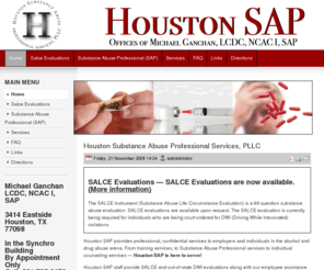 houstonsap.net: Houston Substance Abuse Professionals (SAP)
Houston SAP provides professional, confidential services to employers and individuals in the alcohol and drug abuse arena. From training services, to Substance Abuse Professional services to individual counseling services — Houston SAP is here to serve!