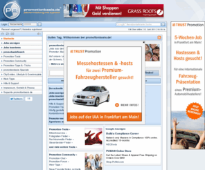 messe-jobs.ch: Promotionjobs und Studenten-Jobs bei promotionbasis.de :: Intervie ...
Jetzt das große deutschsprachige Info- und Jobportal für Promotionjobs und Studenten-Jobs besuchen ...