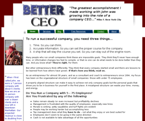 coachingworks.com: Help Running Your Business
Help for people running companies that have up
to 100 employees. I'll share what I wish someone had taught me when I was 
starting out in business. I help small business owners start and grow their 
companies in ways which improve their 
lives and their bottom lines.