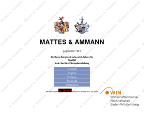 kettenwirkerei.com: Mattes & Ammann GmbH & Co. KG - Fabrik feiner Maschenstoffe: Textil, Stoffe, Rundstrickerei, Kettenwirkerei, Rundwirkerei, Automobilstoffe, Wirkfutter, Sitzstoffe, Auskleidungsmaterialien, Verstarkungsmaterialien, Bezuge, Funktionsware, Schutz-/Sicherheitsbekleidung
Mattes & Ammann GmbH & Co. KG - Fabriken feiner Maschenstoffe. Ein Name burgt seit uber 50 Jahren fur Qualitat in der textilen Flachenherstellung.