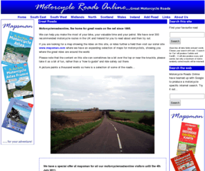 motorcycleroadsonline.com: Motorcycle Roads Online: Roads for motorcycle touring in the UK & Ireland
Motorcycle Roads Online. The best motorcycling roads in the United Kingdom and Ireland