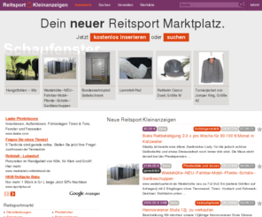 reitsport-kleinanzeigen.de: Reitsport Kleinanzeigen - der kostenlose Reistportmarkt
