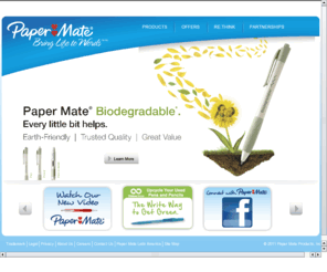 papermate.com: Paper Mate | Paper Mate Pens, Pencils, Erasers & Correction Products
Contemporary Papermate pens, pencils & erasers are ideal for students and professionals. Paper Mate is up to date with the latest trends to offer great quality and value.