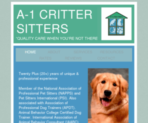 a1crittersitters.com: A-1 Critter Sitters
Quality care when you're not there