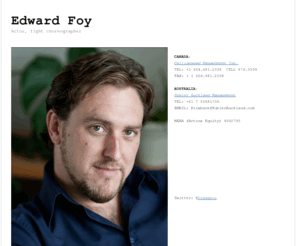 edwardwfoy.com: Edward Foy
Edward Foy actor and fight choreographer